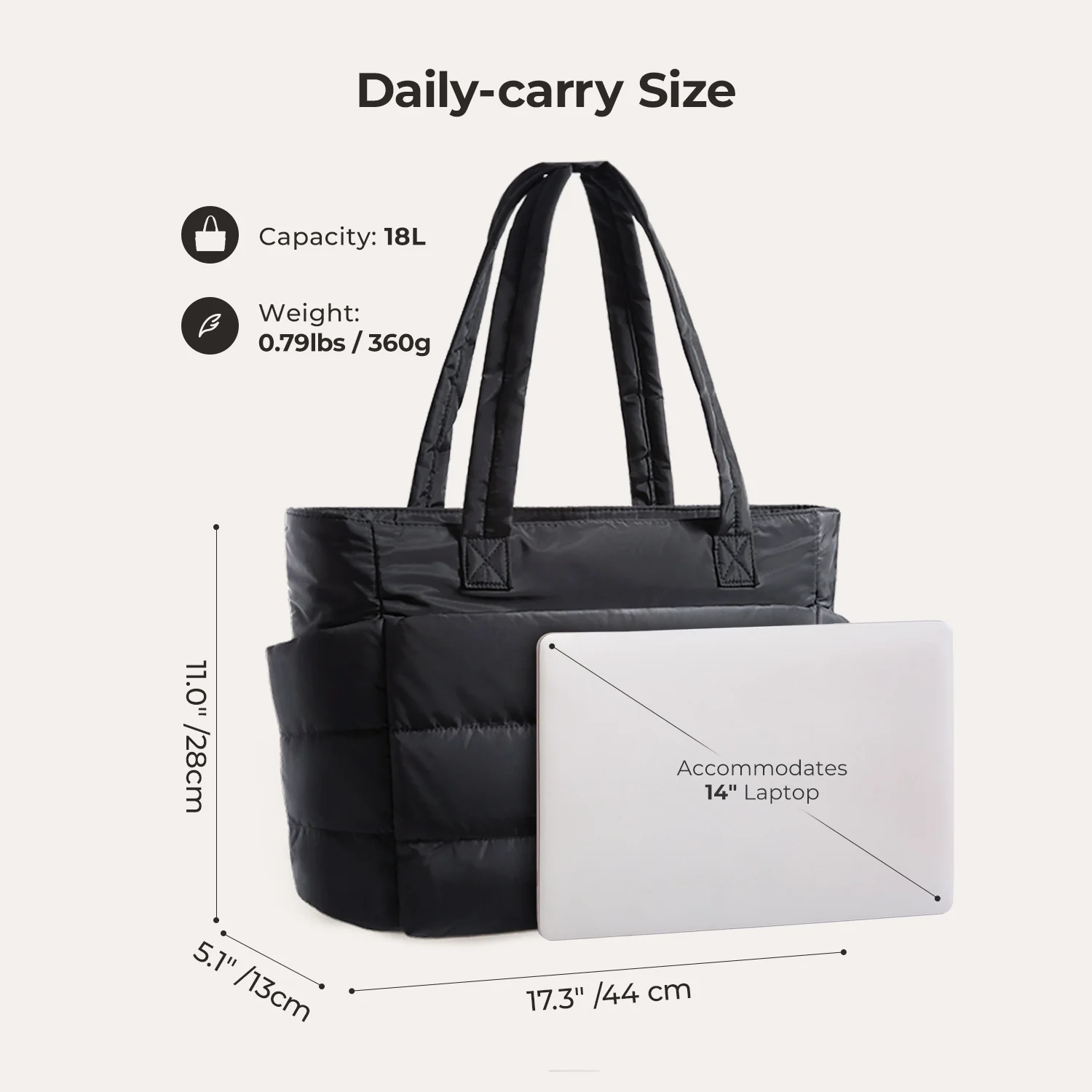 The Bubble 20L Puffy 15.6" Laptop Work Tote - Image 12
