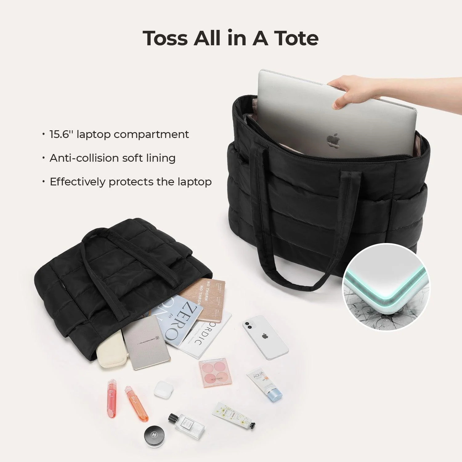 The Bubble 20L Puffy 15.6" Laptop Work Tote - Image 18