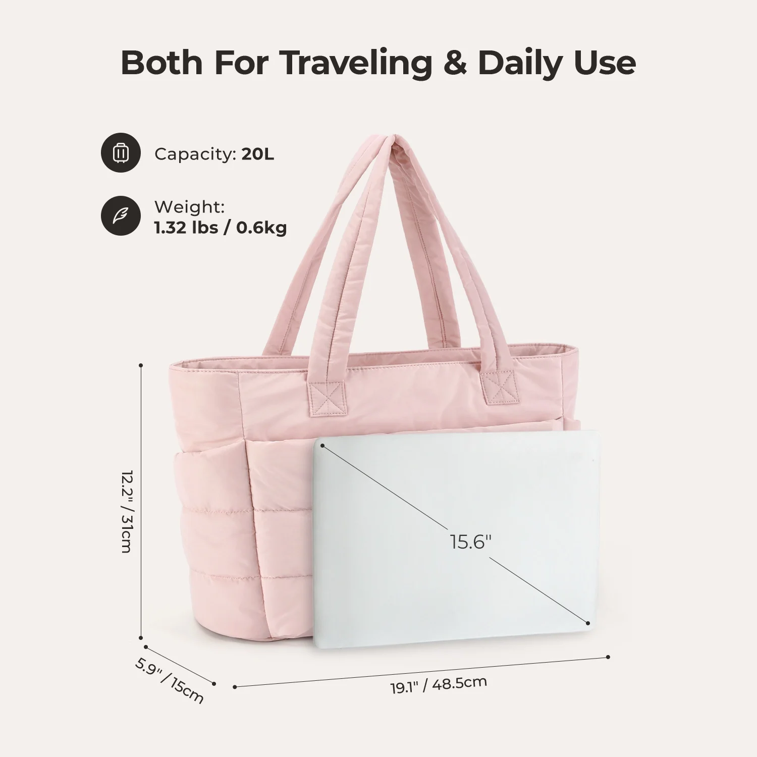 The Bubble 20L Puffy 15.6" Laptop Work Tote - Image 24