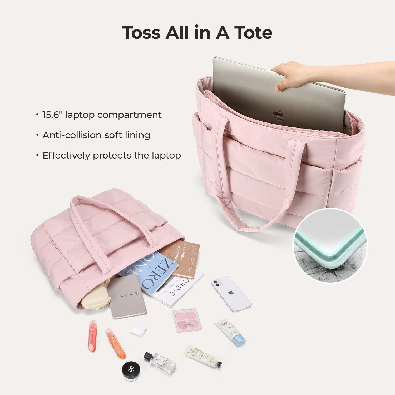 The Bubble 20L Puffy 15.6" Laptop Work Tote - Image 27