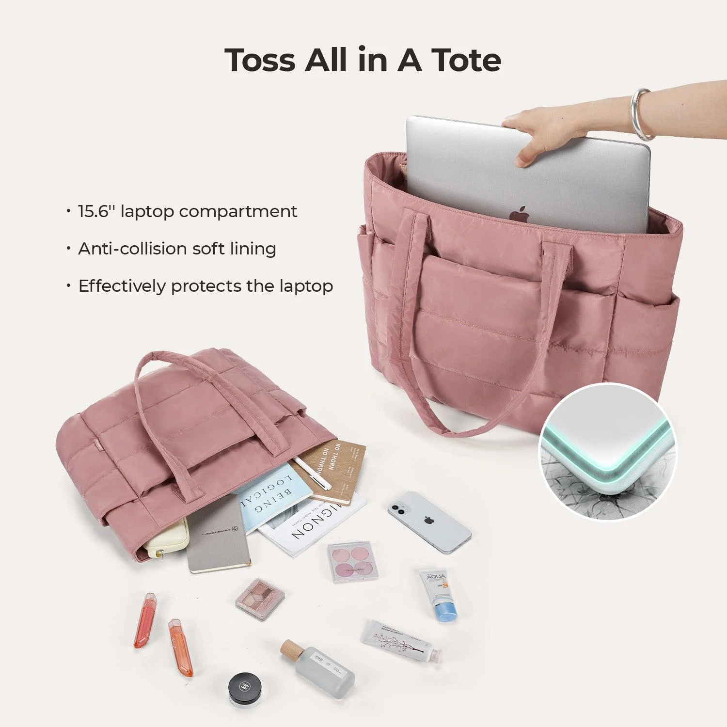 The Bubble 20L Puffy 15.6" Laptop Work Tote - Image 36