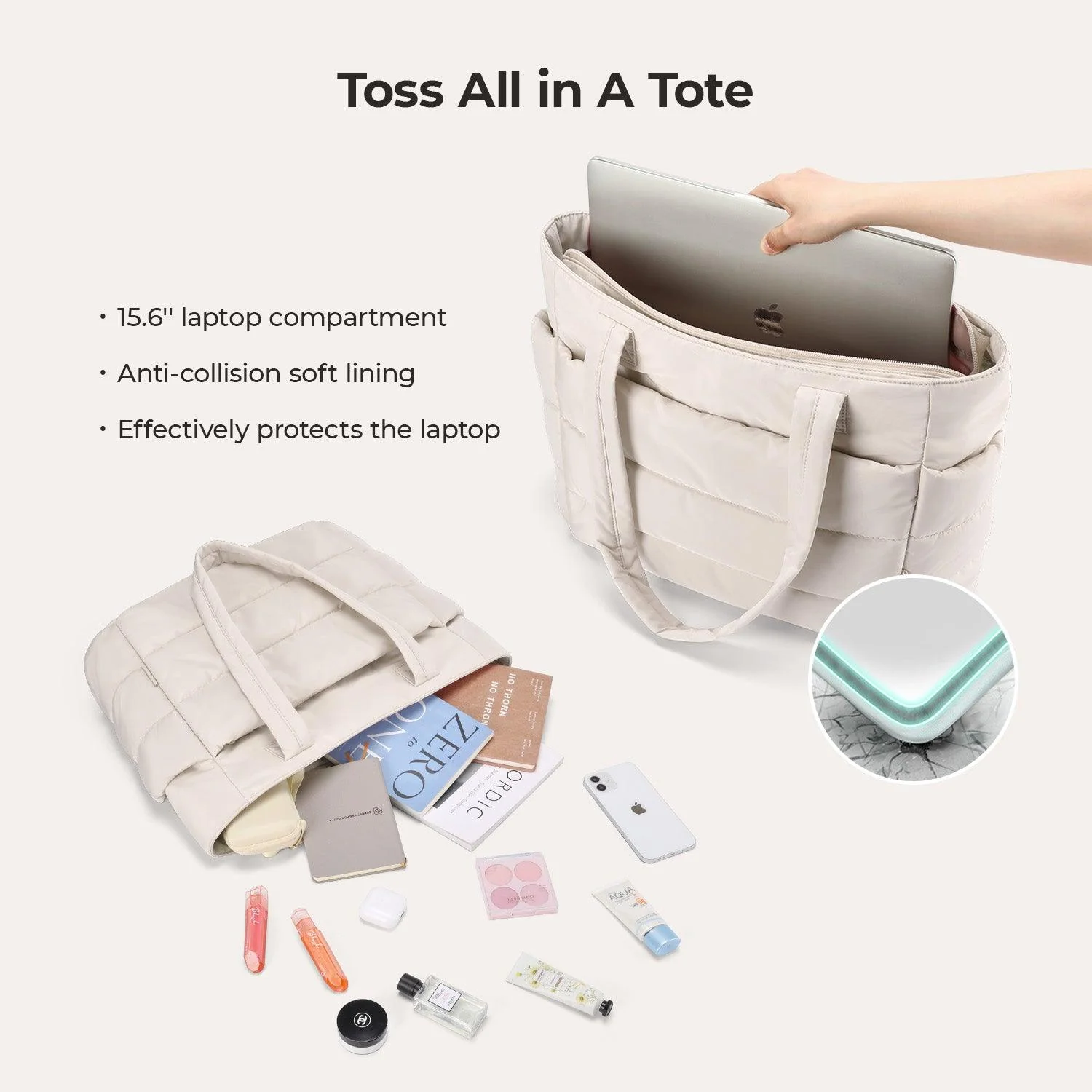 The Bubble 20L Puffy 15.6" Laptop Work Tote - Image 5