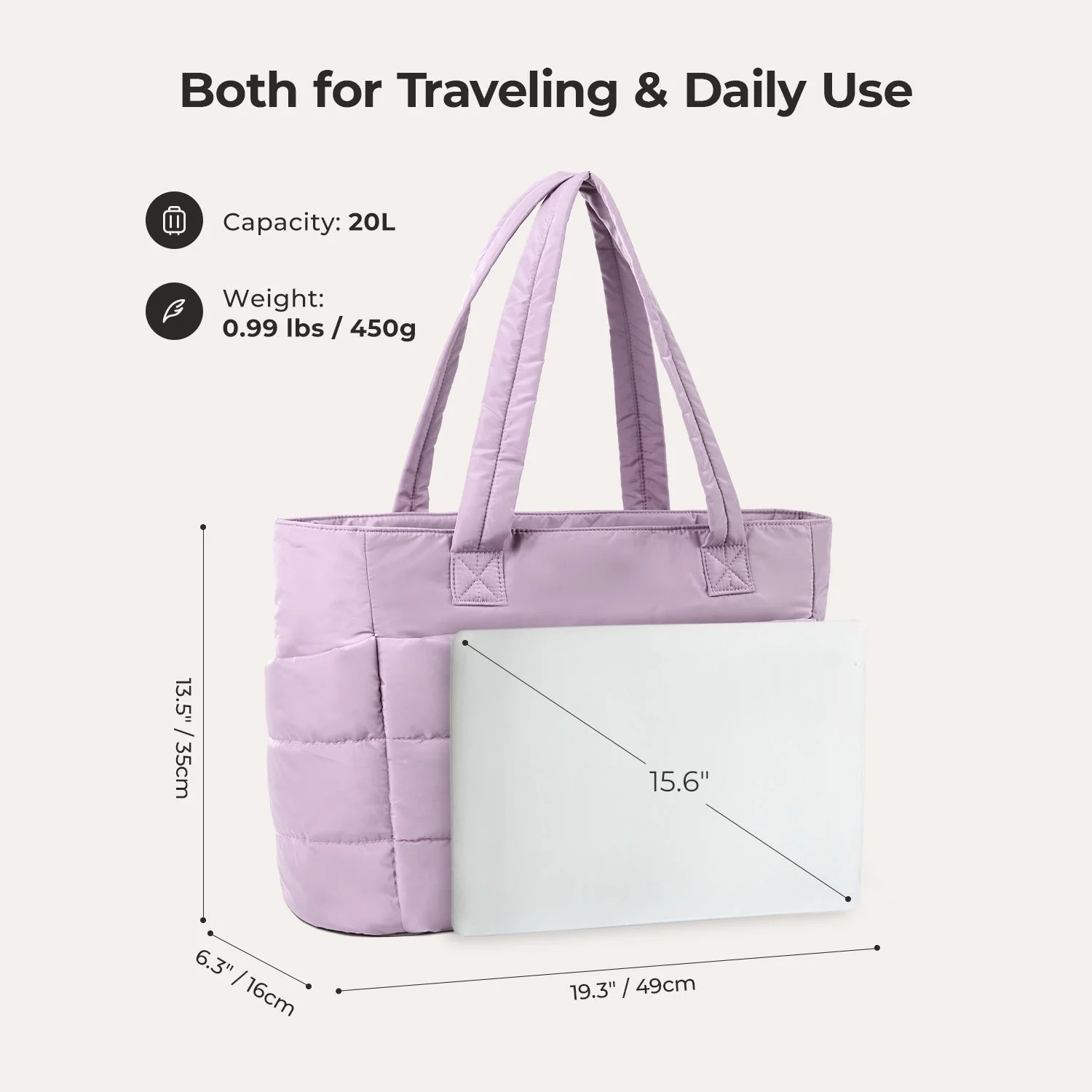 The Bubble 20L Puffy 15.6" Laptop Work Tote - Image 51