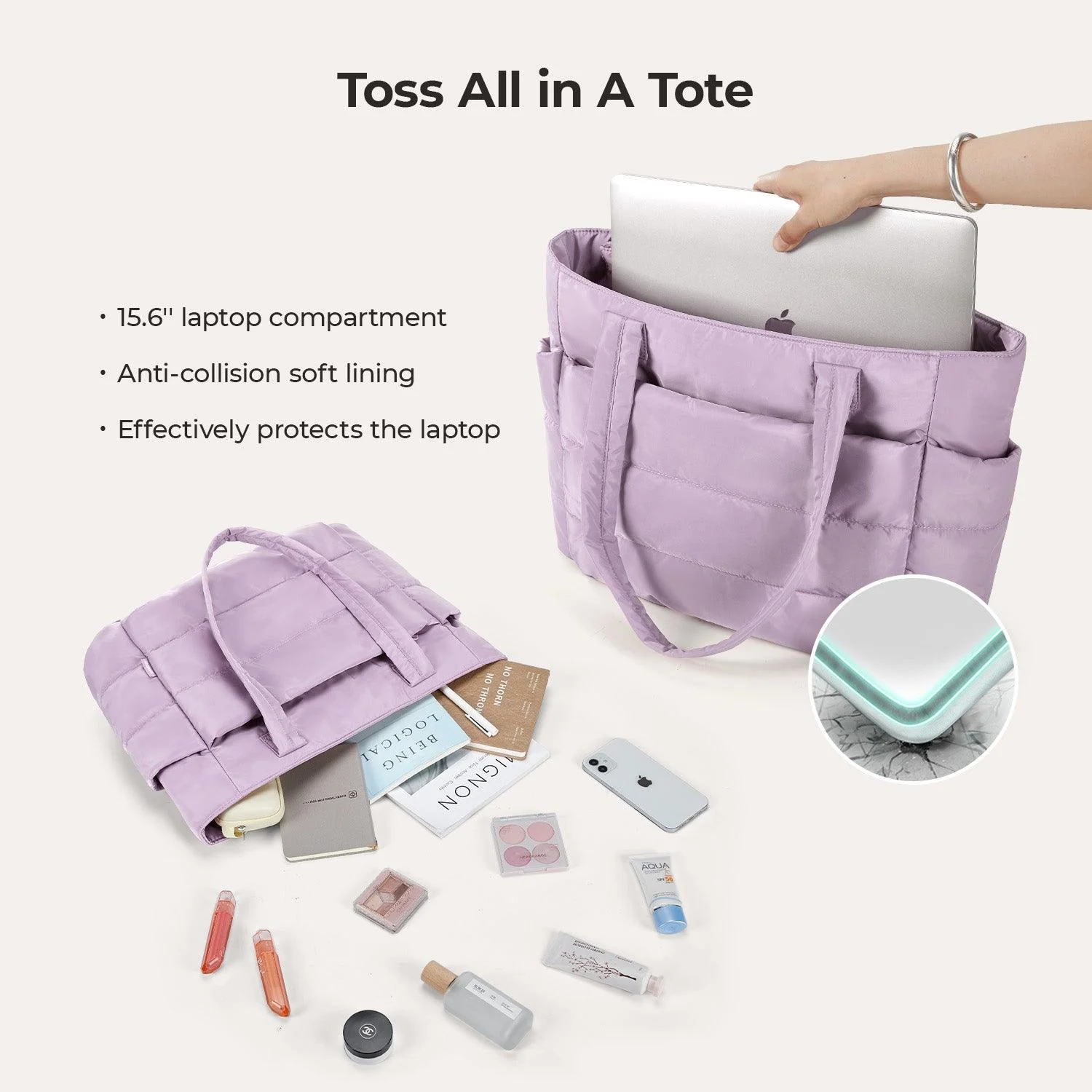 The Bubble 20L Puffy 15.6" Laptop Work Tote - Image 54