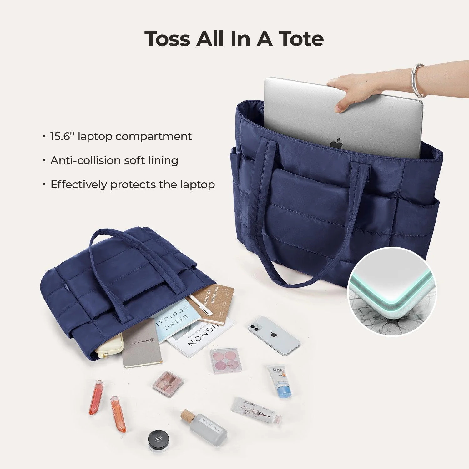 The Bubble 20L Puffy 15.6" Laptop Work Tote - Image 70