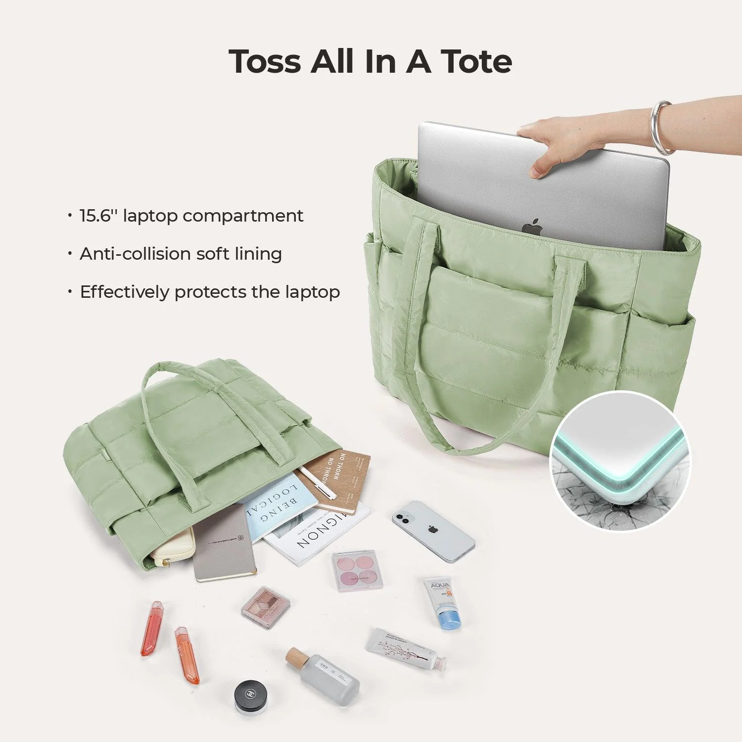 The Bubble 20L Puffy 15.6" Laptop Work Tote - Image 86