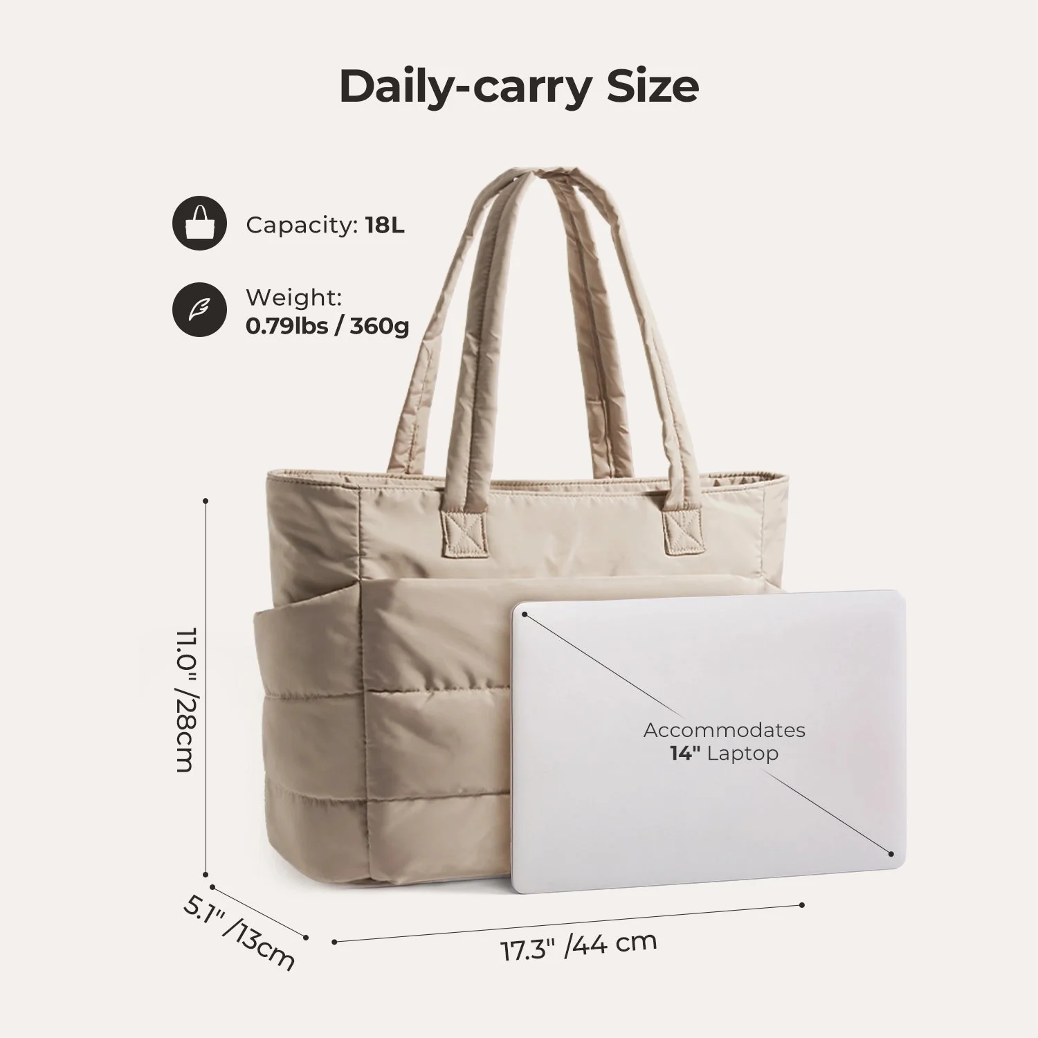The Bubble 20L Puffy 15.6" Laptop Work Tote - Image 92