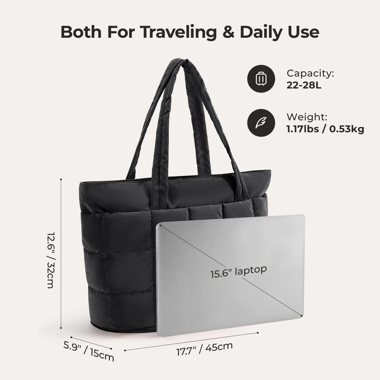 Bubble 22L-28L Expandable Puffer Travel Tote Bag - Image 35