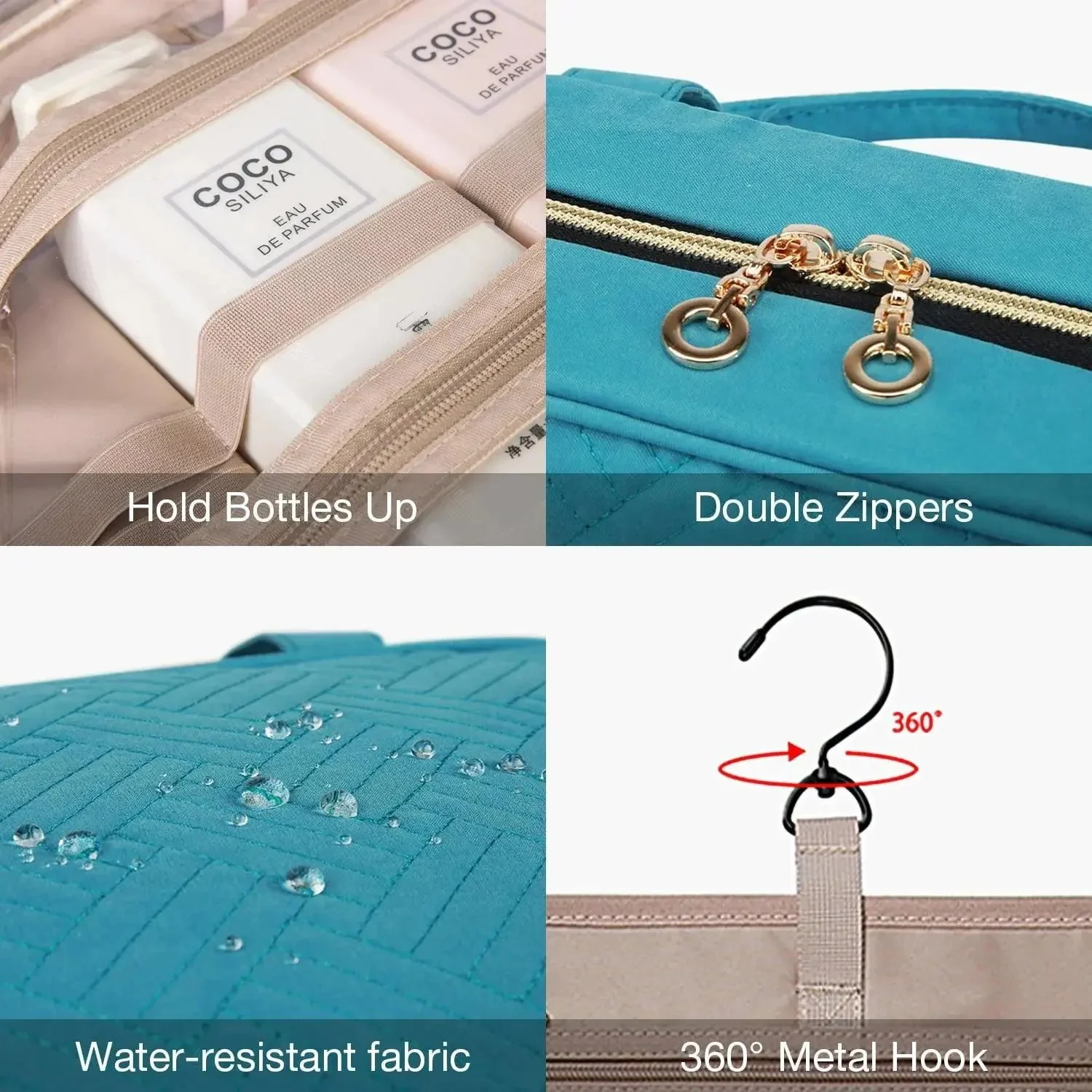 Bonchemin Teal The Space Saver Toiletry Bag - Image 4