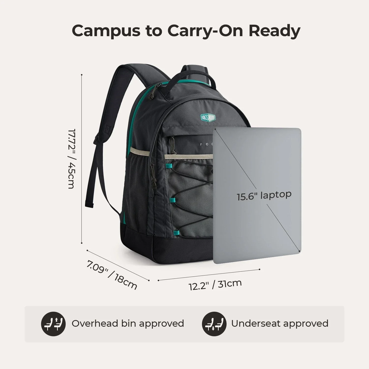 Focus 15.6" Laptop Backpack - Image 55