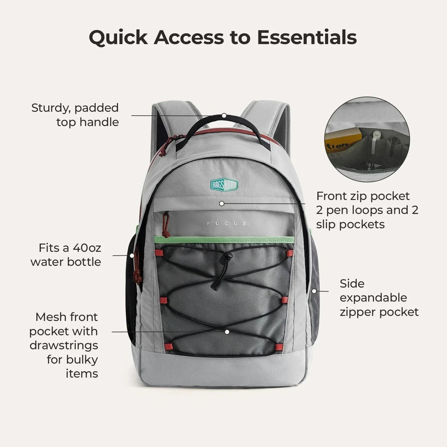 Focus 15.6" Laptop Backpack - Image 95