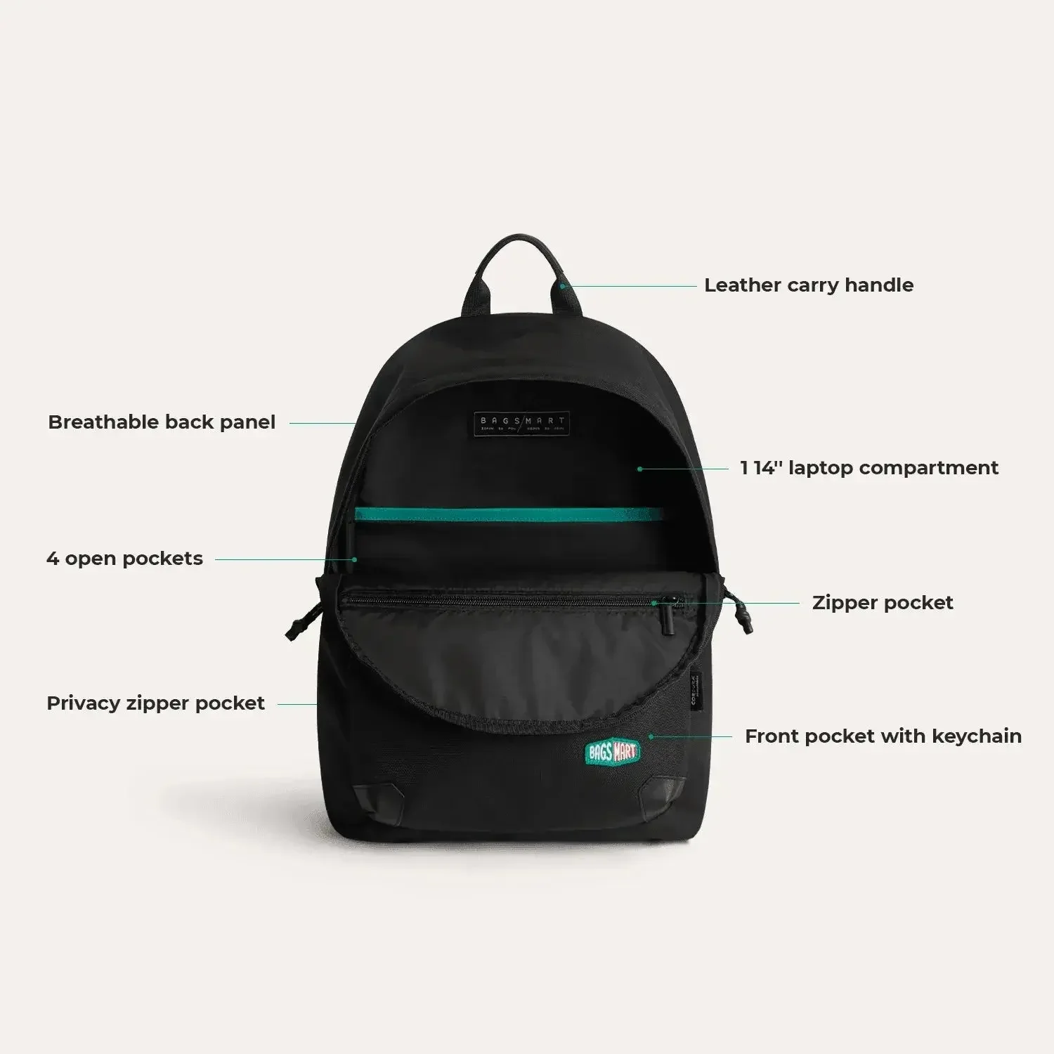 (FREE GIFT）Cordura® Campus Backpack with Laptop Sleeve - Image 22