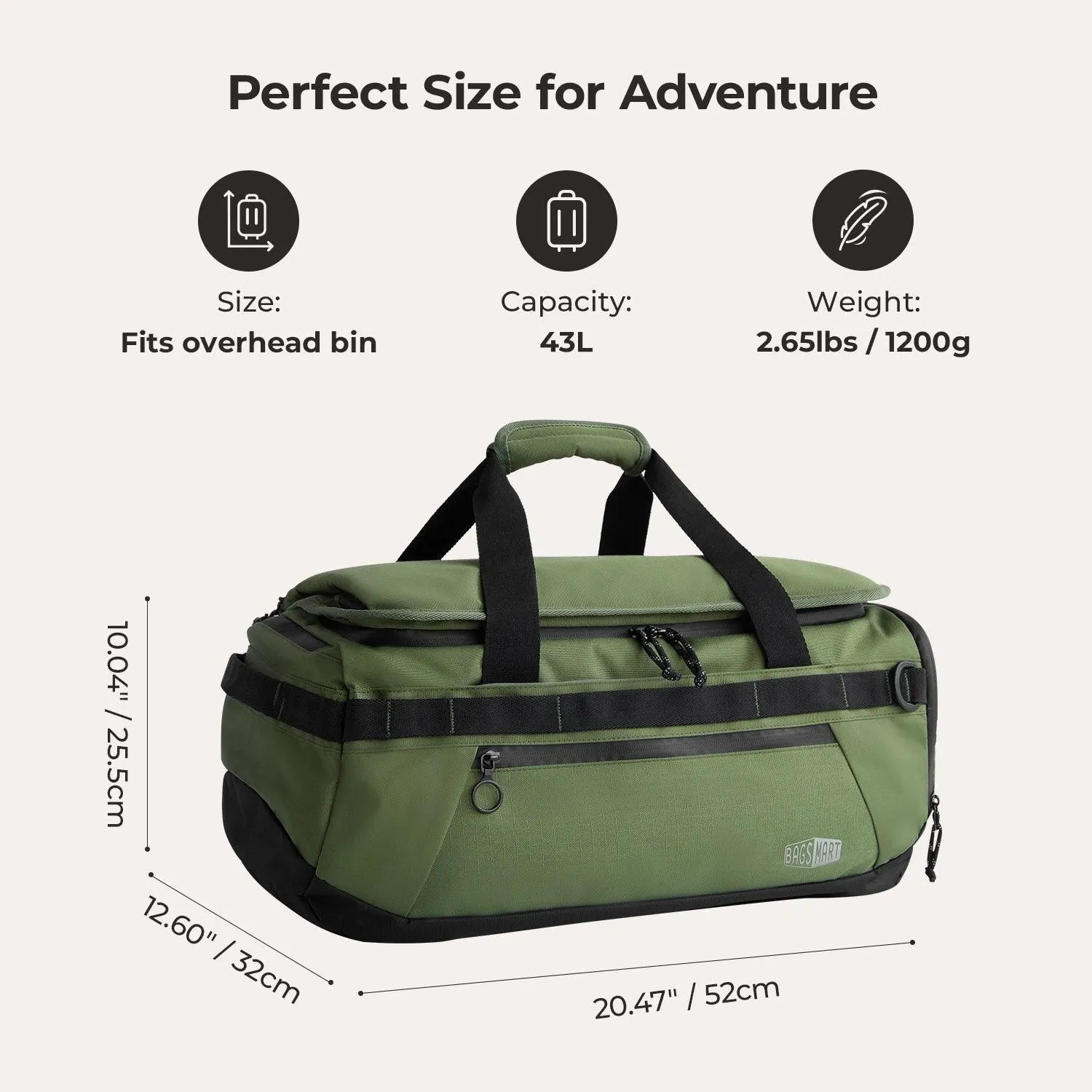 Paz 43L Duffle Backpack - Image 6