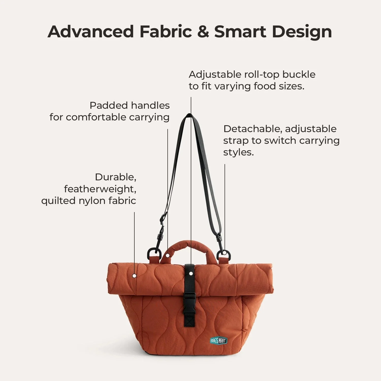 Paz Roll Top Lunch Bag - Image 5
