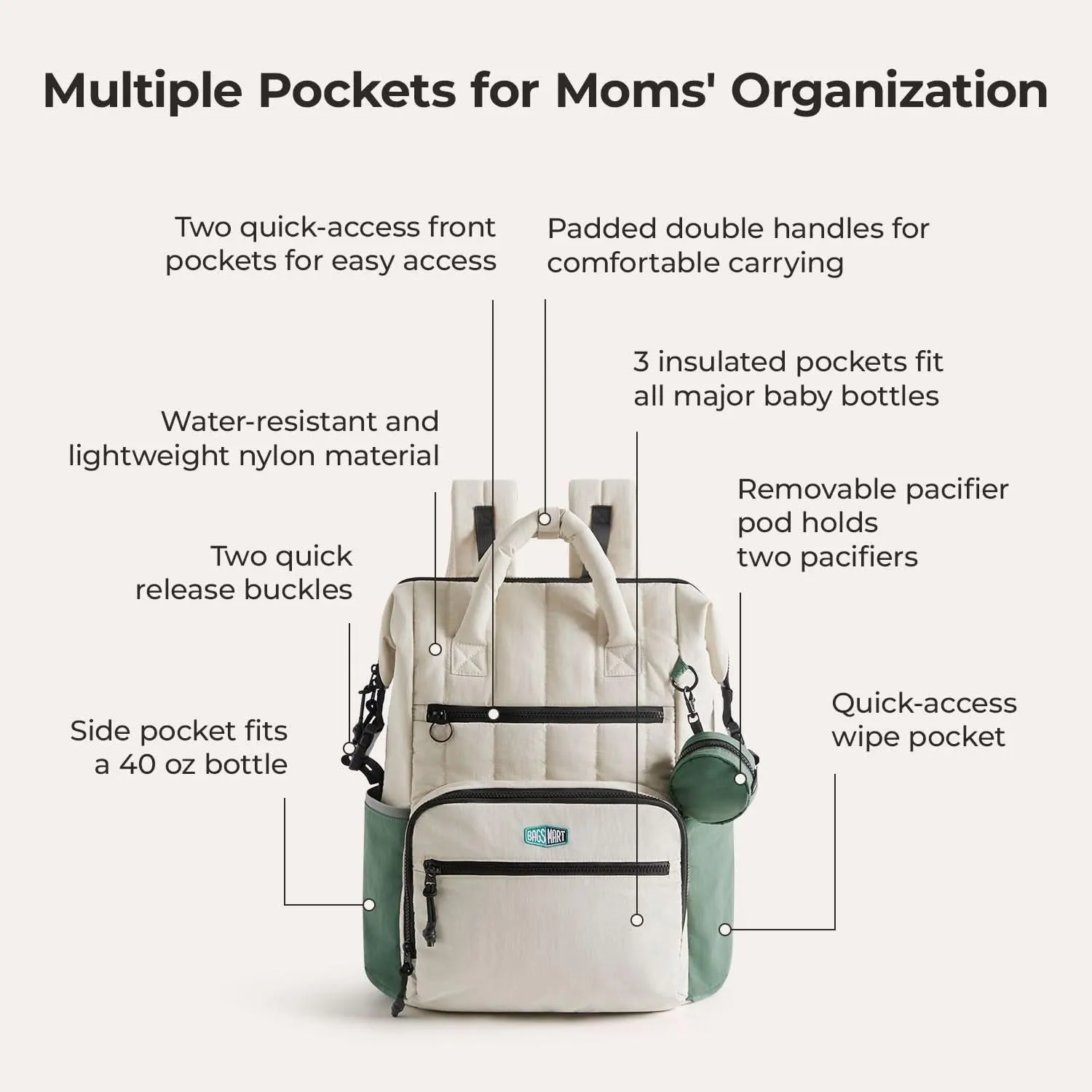 Paz 25L Diaper Backpack - Image 12
