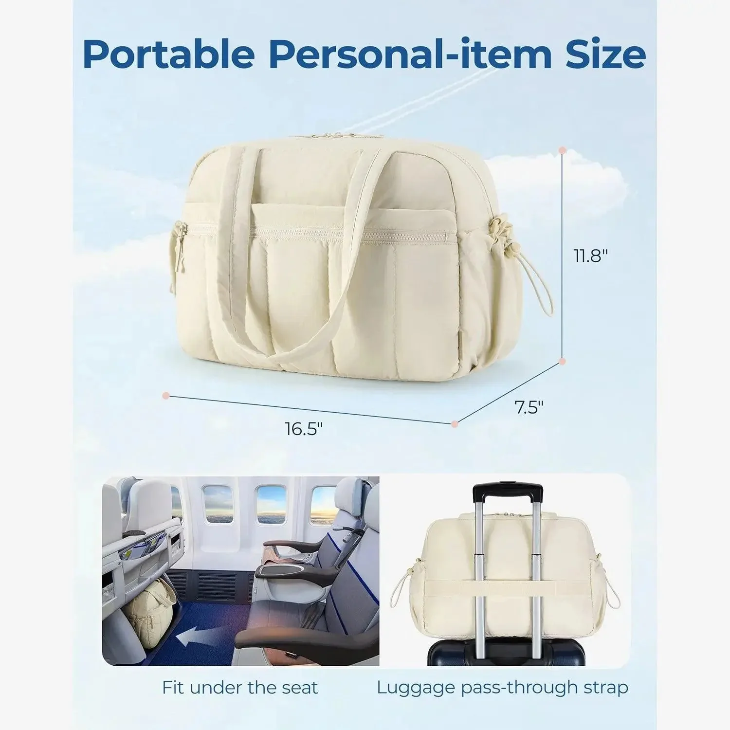 Puffy Water-Resistant Gym & Travel Duffle Bag - Image 5